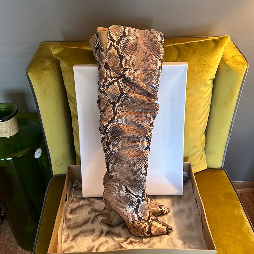 Jessica Simpson Snake Print Over-the-Knee boots